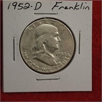 1952 D Franklin Half Dollar