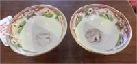 Pair of French soft paste hand colored partridge