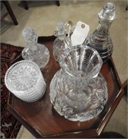 Glass and crystal lot: early pattern glass