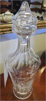 Early American Pattern glass decanter (13”)