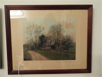 “Where Grandma was Wed” framed lithograph