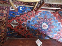 Persian wool pile hand knotted area rug