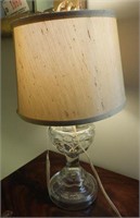 Antique Peanut pattern glass oil lamp