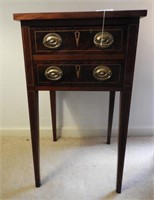 Hepplewhite two drawer Mahogany table with