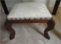 Upholstered top antique foot stool