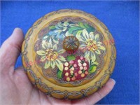 hand painted handmade wooden trinket box