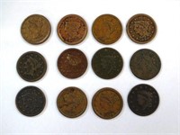 COLLECTION OF 1800'S U.S. LARGE COPPER CENTS