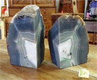 PAIR OF GEODITE BOOKENDS