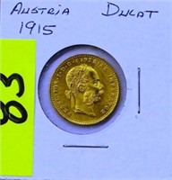 1915 AUSTRIA DUCAT GOLD COIN