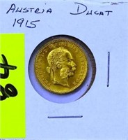 1915 AUSTRIA DUCAT GOLD COIN