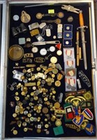 ESTATE LOT OF GENTLEMAN'S JEWELRY CHEST CONTENTS