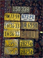 COLLECTION OF VINTAGE AUTO TAGS