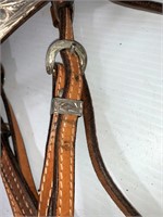Western show bridle and reins