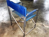 blue folding chair