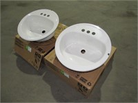 (Qty - 2) Enameled Steel Sink Basins-