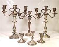 6 Pc. Sterling Weighted Candle Sticks