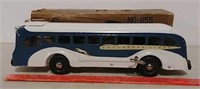 Buddy "L" toy Greyhound wind-up bus