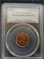 1955/55 Double die 1 cent piece
