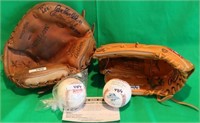 4 PIECE LOT TO INCLUDE A NOLAN RYAN SIGNED GLOVE