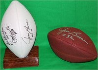 LOT OF 2 AUTOGRAPHED FOOTBALLS TO INCLUDE ONE