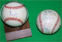 LOT OF 2 SIGNED BASEBALLS TO INCLUDE A 1970