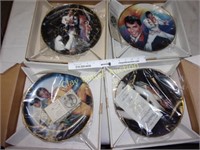 4 Large Collectors Elvis Plates