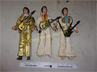 3 Elvis Action Figures
