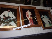 3 Large Framed Elvis Photos