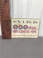 U Brand Steel Cut -Length Pipe tin sign