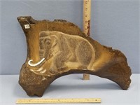 Michael Scott fossilized mammoth bone section, rel