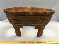 Antique wooden 4 legged bin, approx. 19.5" x 12" x