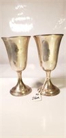 Pair Sterling Goblets 7.07 ozt. 6 3/4"T