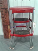 Red Cosco step stool w/ fold-in steps