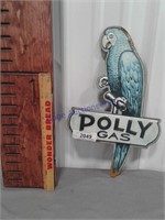 Polly Gas tin sign