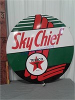 Sky Chief tin sign