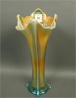 Northwood Aqua Opal Four Pillars Vase