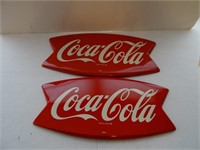 Pair Coca Cola Metal Signs