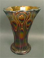 Millersburg Amethyst Squatty Tulip Scroll Vase