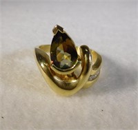 14kt Andalusite and Diamond Ring