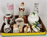 Ceramic Box Lot; Figures, Containers & More