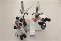 Leica & Luxo Microscopes with Bases
