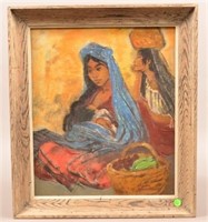 Oil Painting-Artists Board "Mexican Market Women"