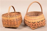 2 Vintage Cherokee Split River Cane Baskets
