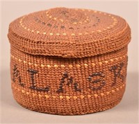 Antique Lidded Trinket Basket