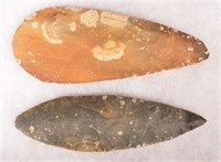 2 Ancient Mexican Flint Blades