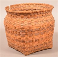 Vintage Cherokee White Oak Splint Basket