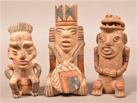 3 Contemporary Costa Rican Pottery Figurines