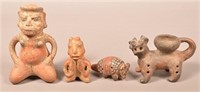 4 Modern Nicoya Style Pottery Figurines