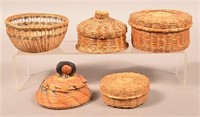 5 Vintage Trinket Baskets