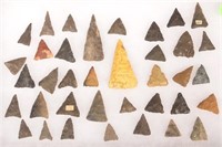 37 Ancient Triangular Arrowheads